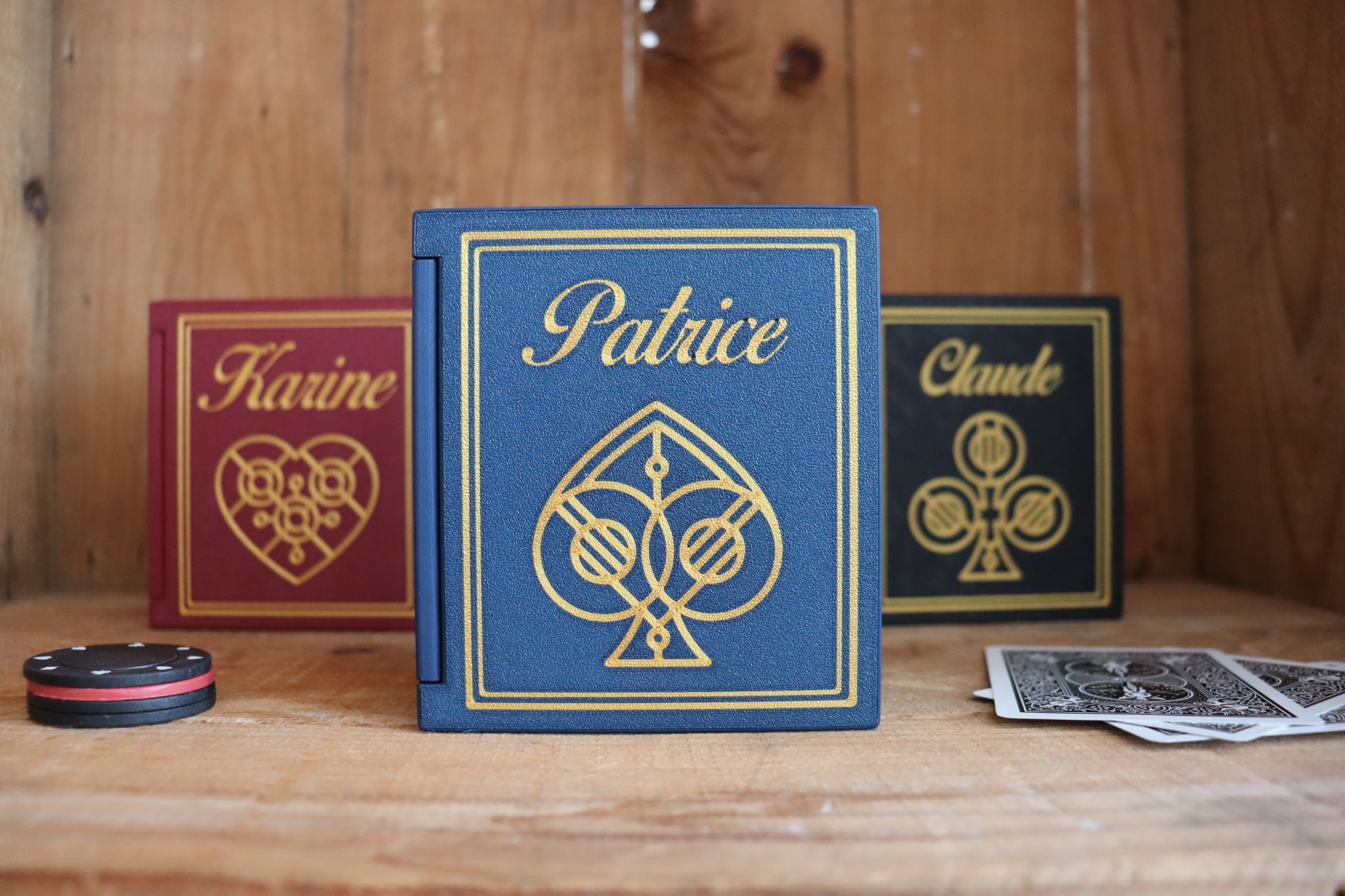 Coffret de luxe personnalisé pour un jeu de cartes