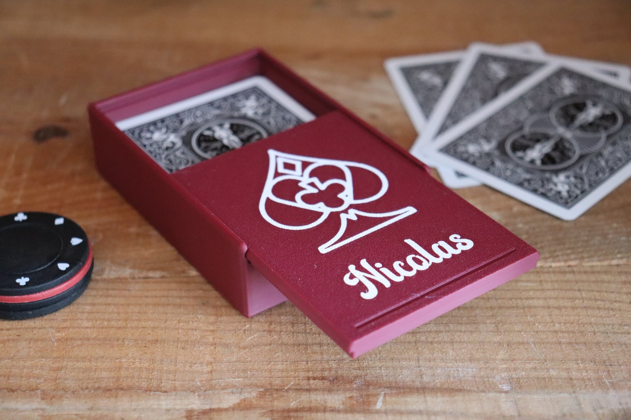 Coffret personnalisé pour jeu de cartes