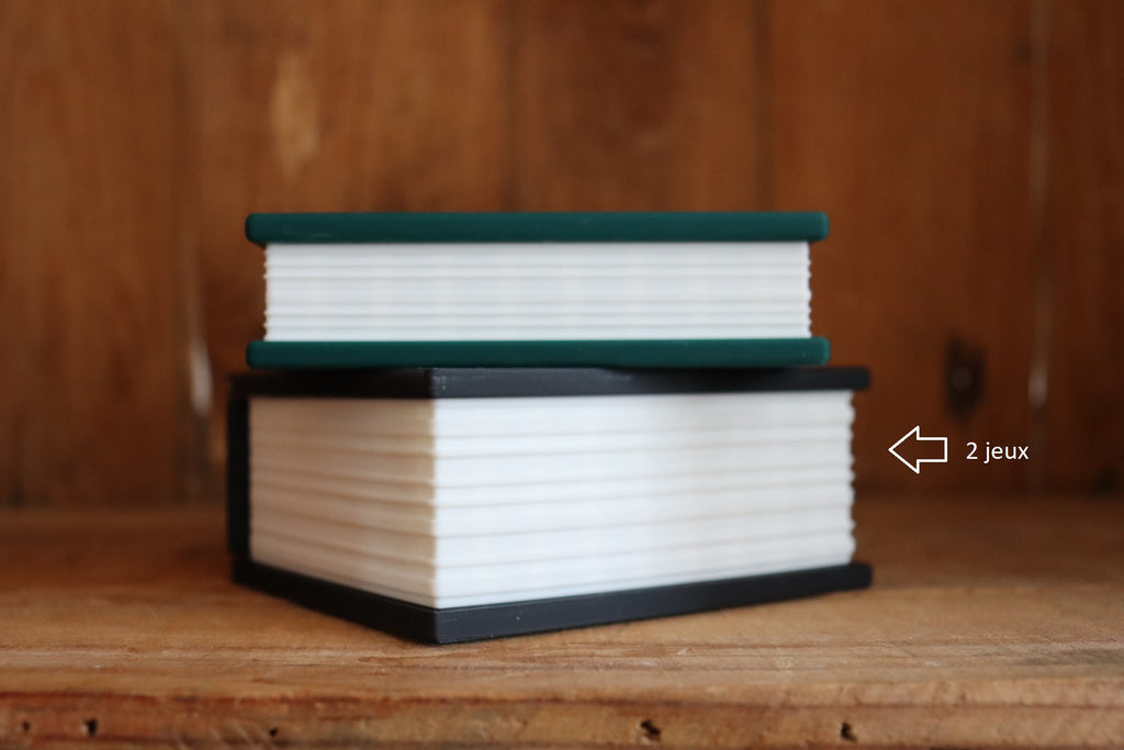 Coffret de luxe personnalisé pour deux jeux de cartes empilés