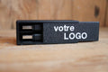 Boîte 2 Clés USB personnalisée avec logo (en lot) - NOIR