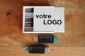 Boîte 5 Clés USB personnalisée avec logo (en lot) - BLANC