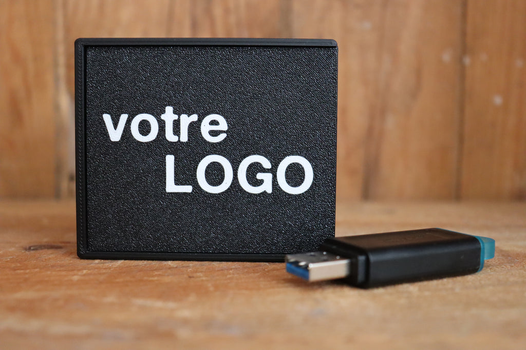 Boîte 5 Clés USB personnalisée avec logo (en lot) - NOIR