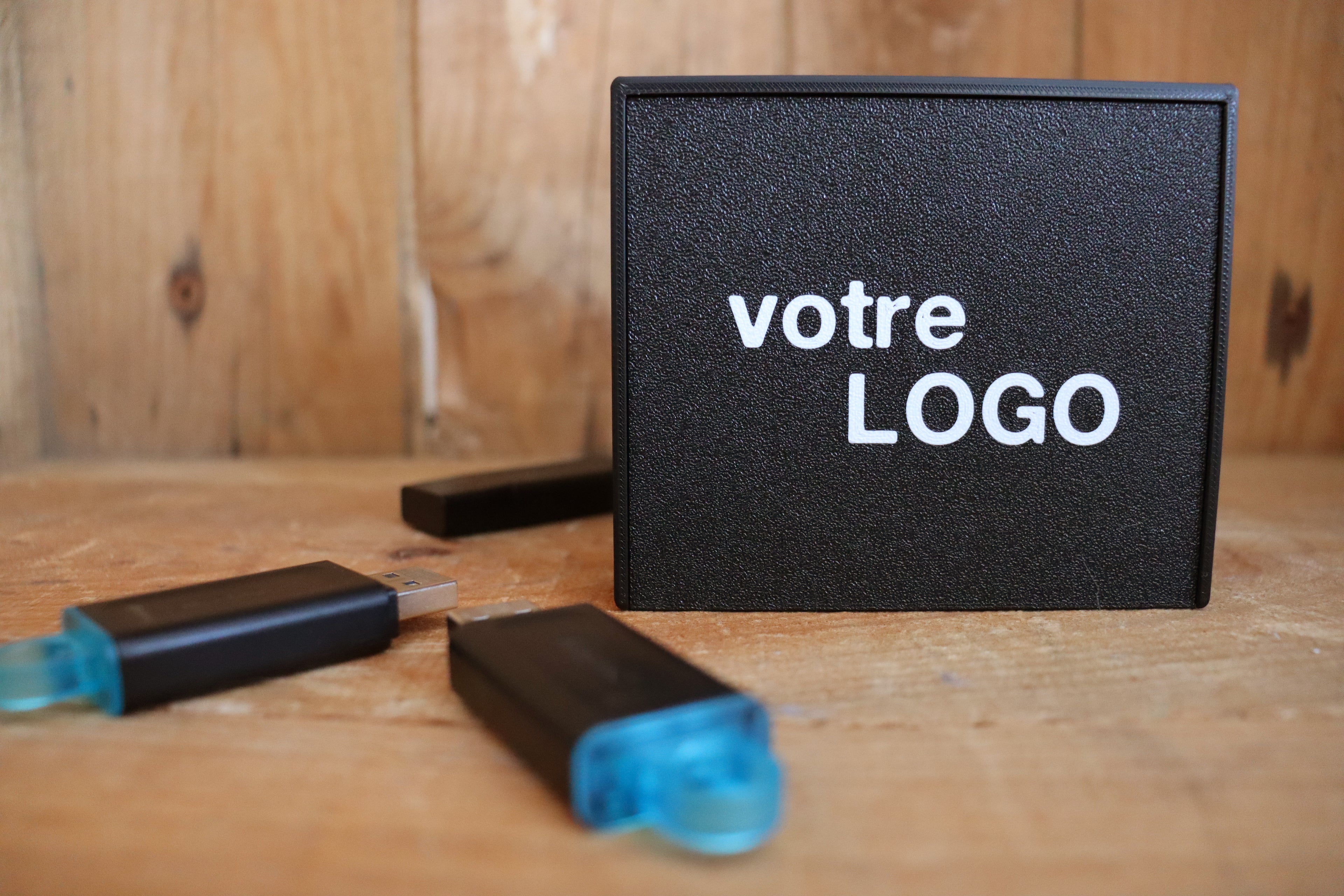 Boîte 5 Clés USB XXL personnalisée avec logo (en lot) - NOIR